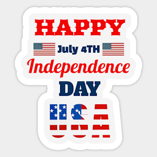 Happy July 4 Independence Day Sticker